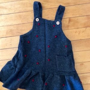 Zara girl pinafore dress in soft warm fabric